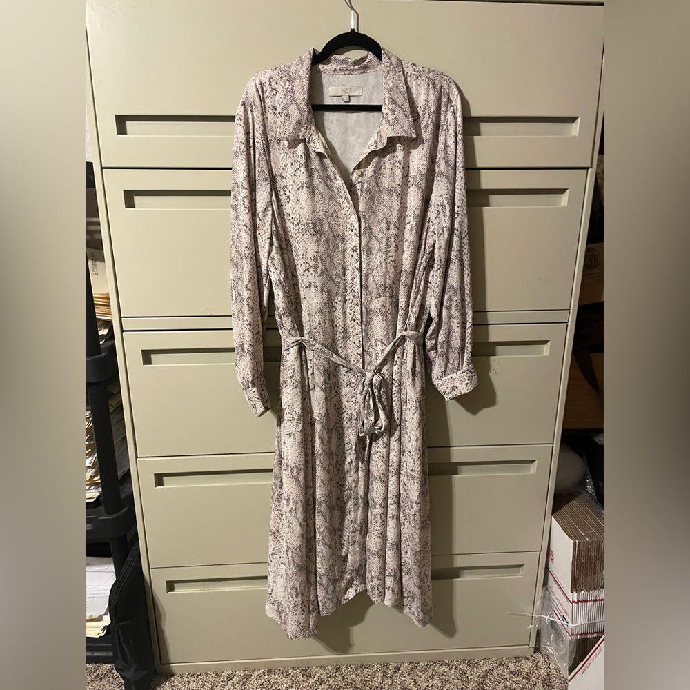 EUC Loft Snakeskin print Maxi Size 22W
